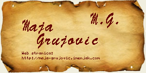 Maja Grujović vizit kartica